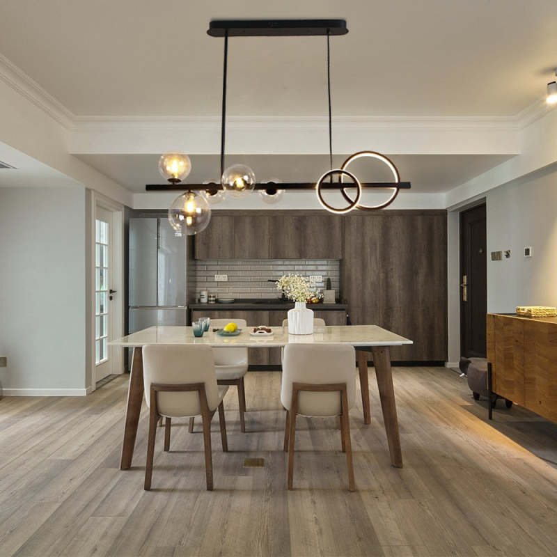 Nisupon Pendant Light Bubble Circle Modern Black/Gold, Bedroom
