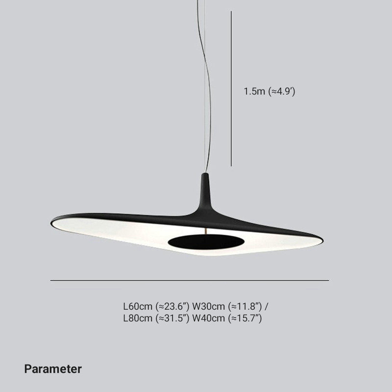 Hokupud Modern Minimalist ResinCreative Pendant Light, Black/White