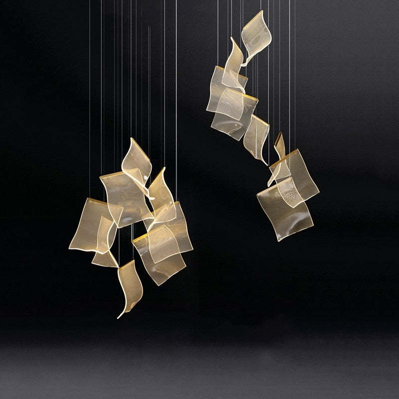 Melibami Luxury Artistic Chandelier, Gold