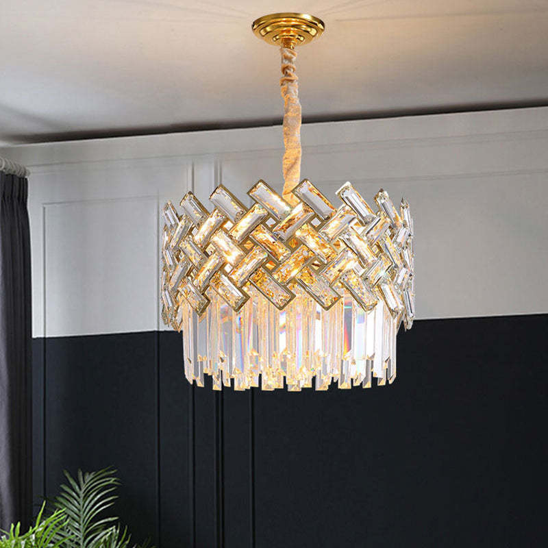 Konamud Luxury Gold Chandelier, Crystal & Metal