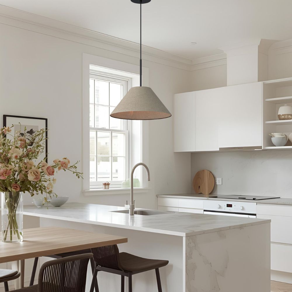 Ratekik Milk Clear Glass Ratekik Pendant Light for Kitchen