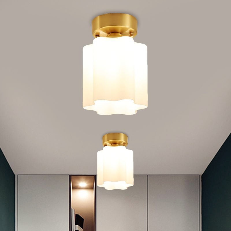 Ciborosu Retro Metal Flush Mount Ceiling Light Brass