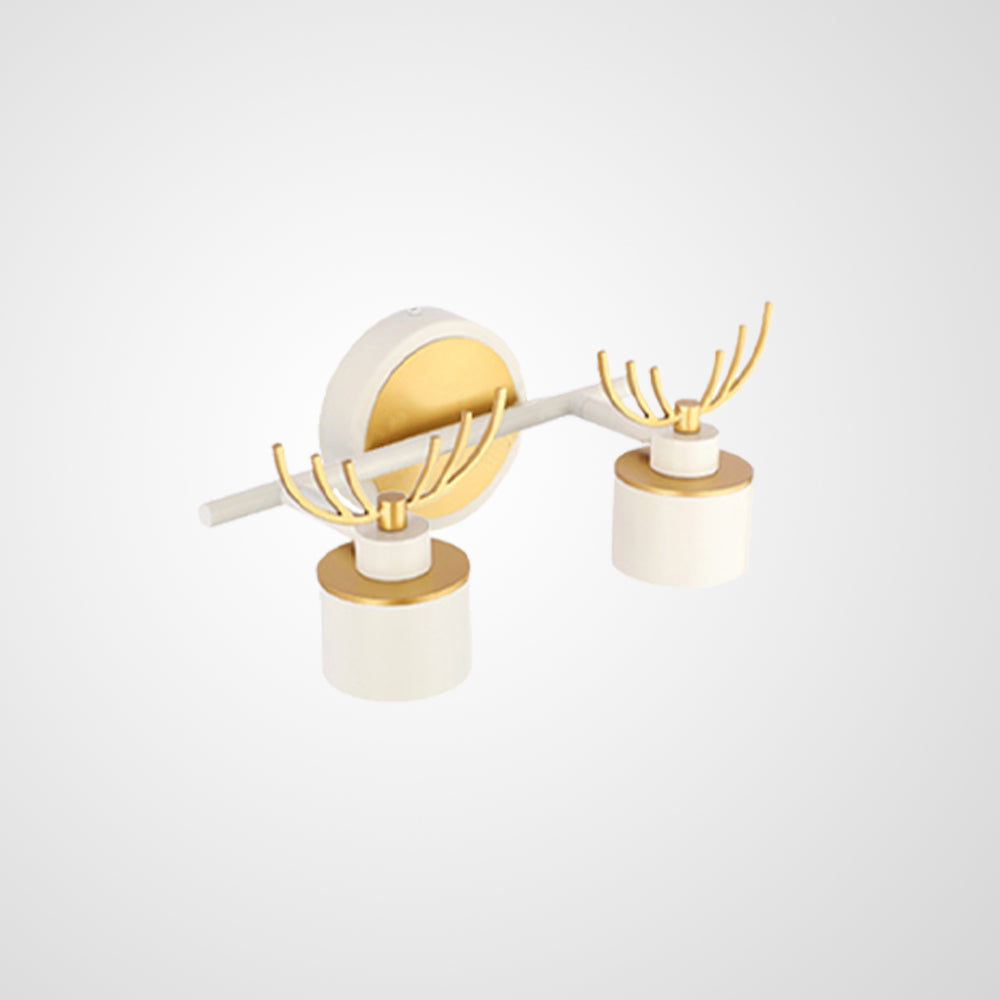 Jerepud Modern Deer Metal/ Wall Lamp, Gold & White, Bathroom