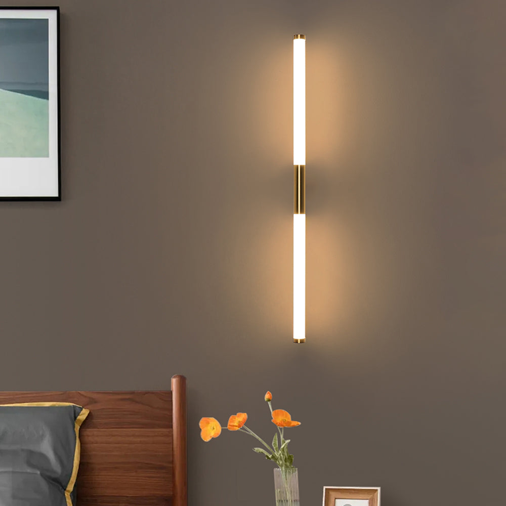 Retiser Modern Linear Cooper White Mirror Front Wall Lamp