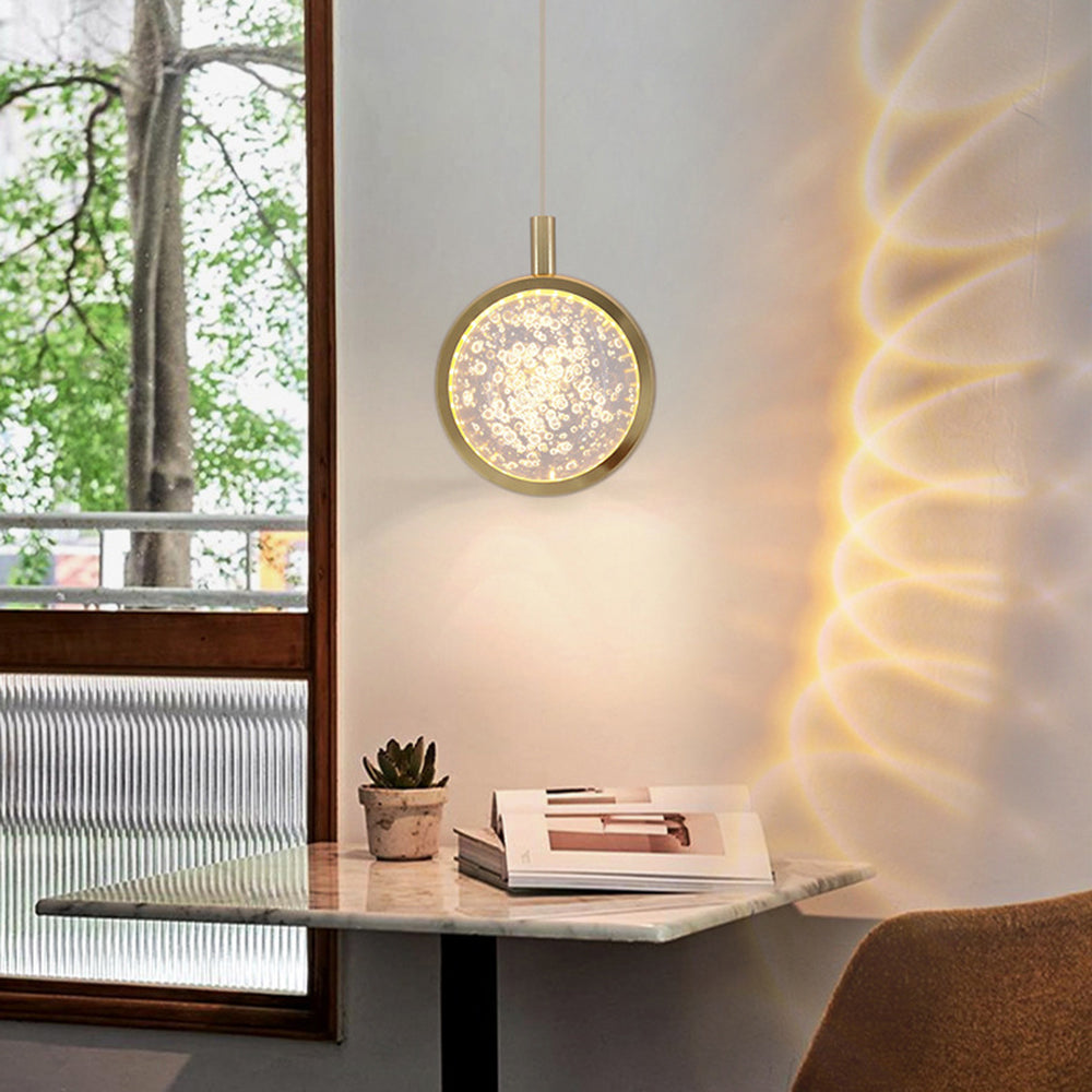 Jutisid Morden Spherical Metal Pendant Light, Gold