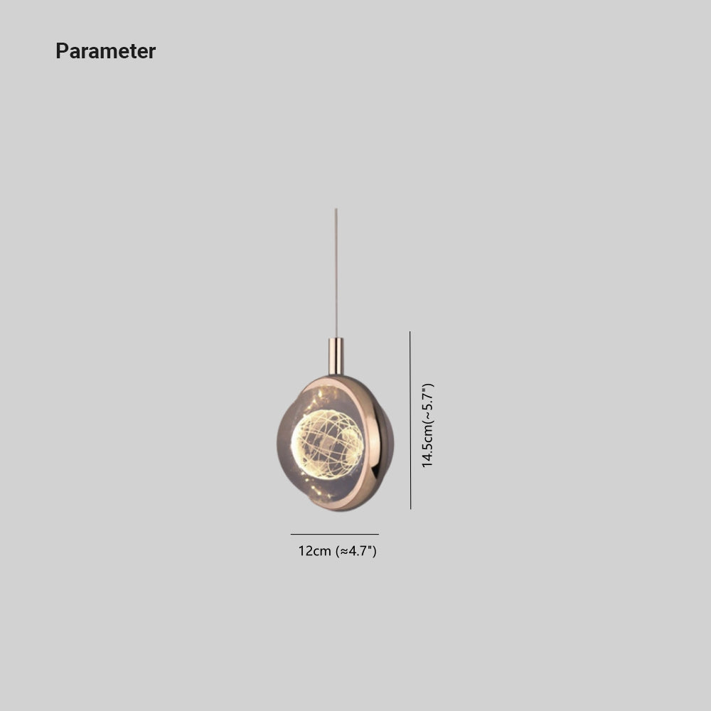 Jutisid Morden Spherical Metal Pendant Light, Gold
