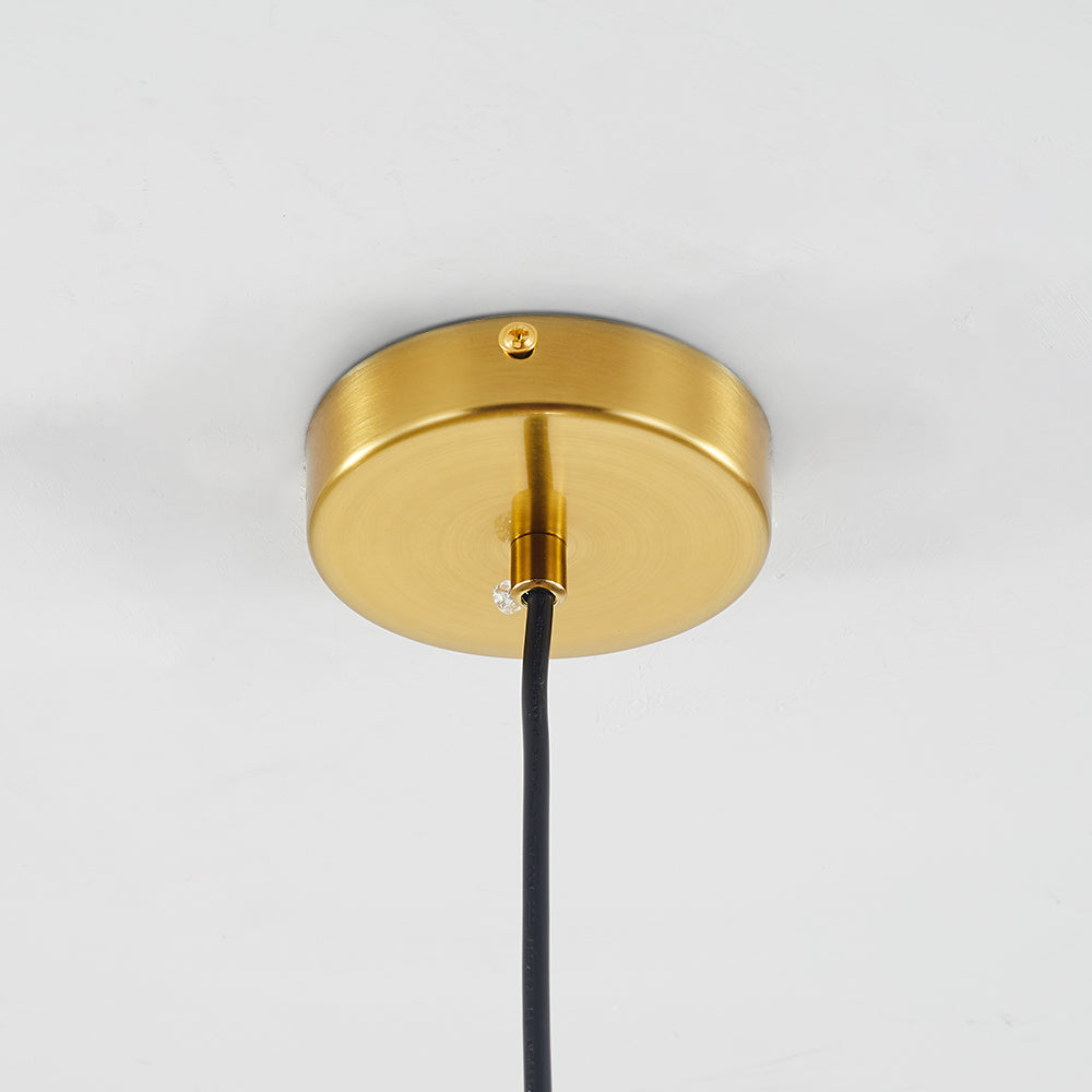Althio Pendant Light Glass Globe Clear Amber-Relic Pieces