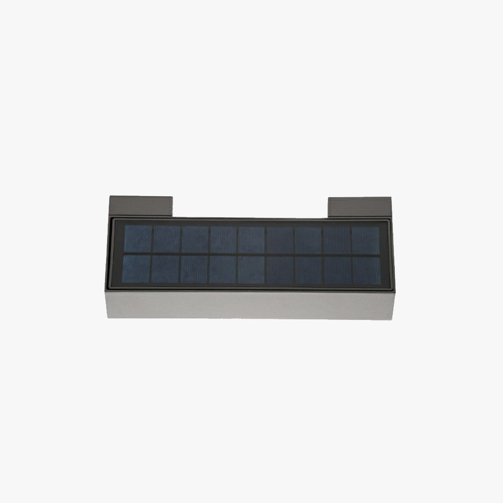 Vugibot Modern rectangular Solar Waterproof Outdoor Wall Lamp, Black