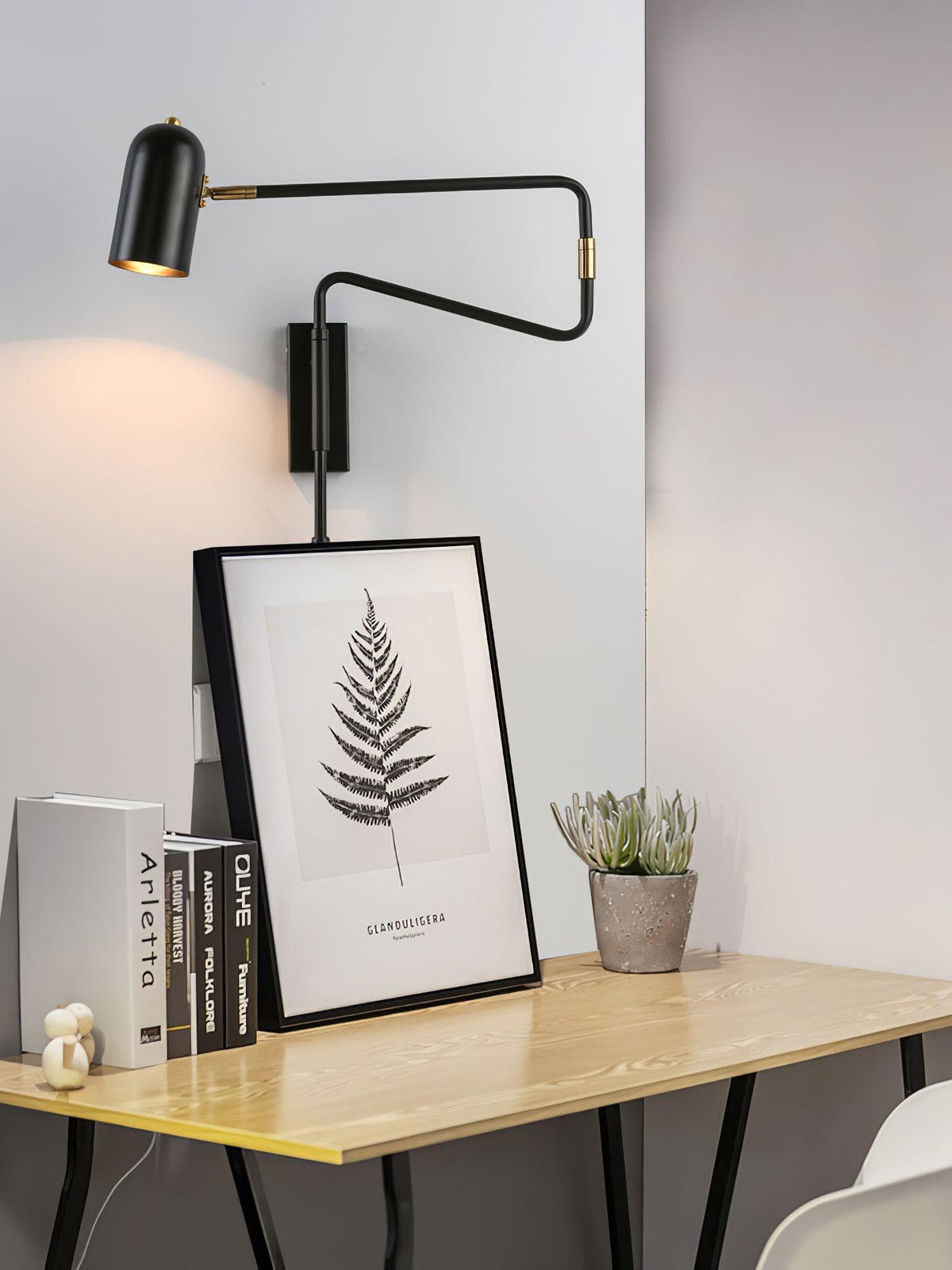 Havengrove Adjustable Arm Plug In Indoor Wall Light