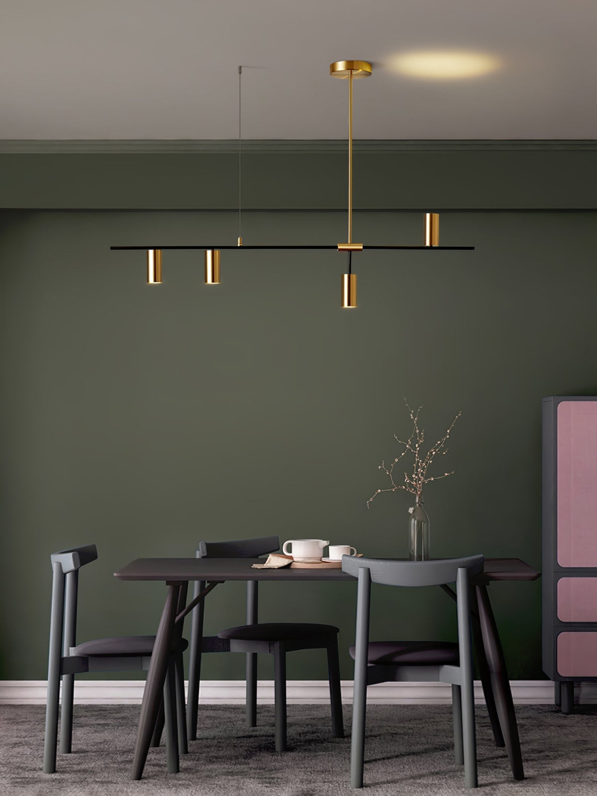 Oriarella Chandelier Brass Linear Cassandra Elegant