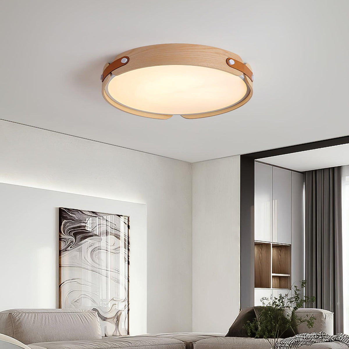 Edan Modern Minimalist Wood Ceiling Light