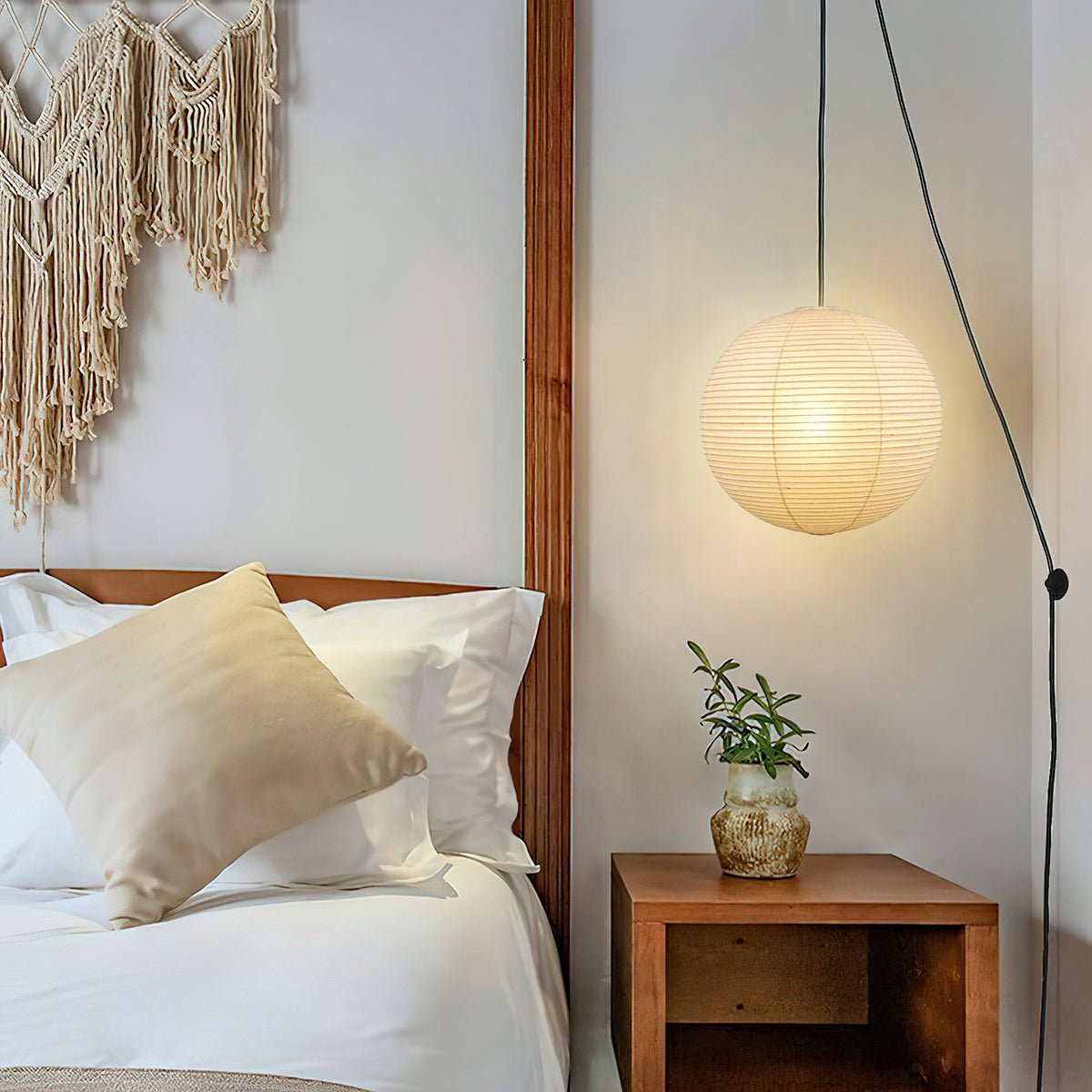 Rotolem Pendant Swag Light Mulberry Silk