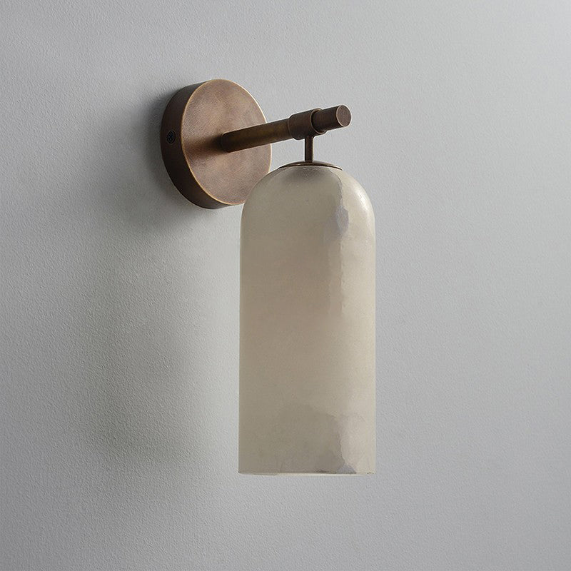 Albelaine Pillar Alabaster Wall Sconce
