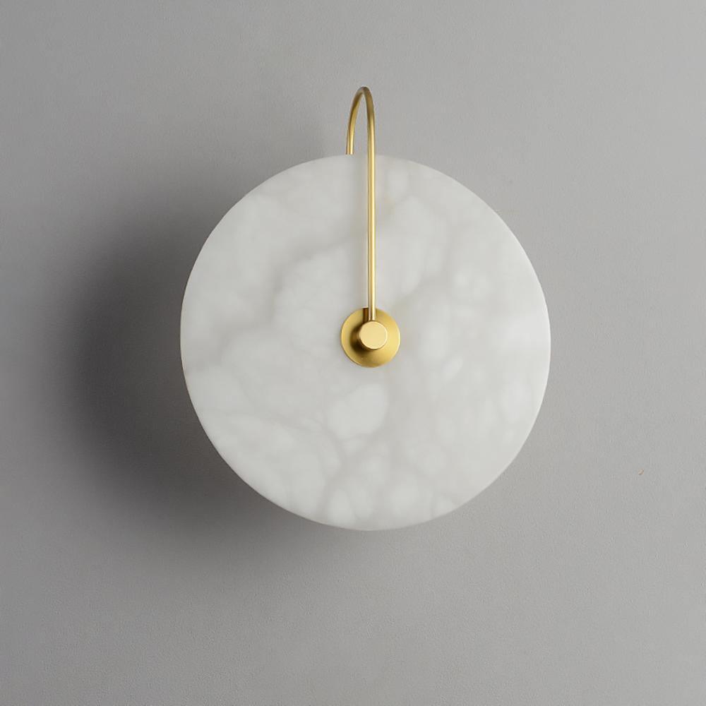 Kristy Alabaster LED Wall Lamp Round Iconic Circular-Relic Pieces