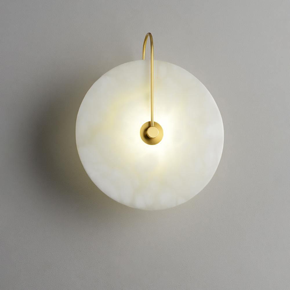 Kristy Alabaster LED Wall Lamp Round Iconic Circular-Relic Pieces