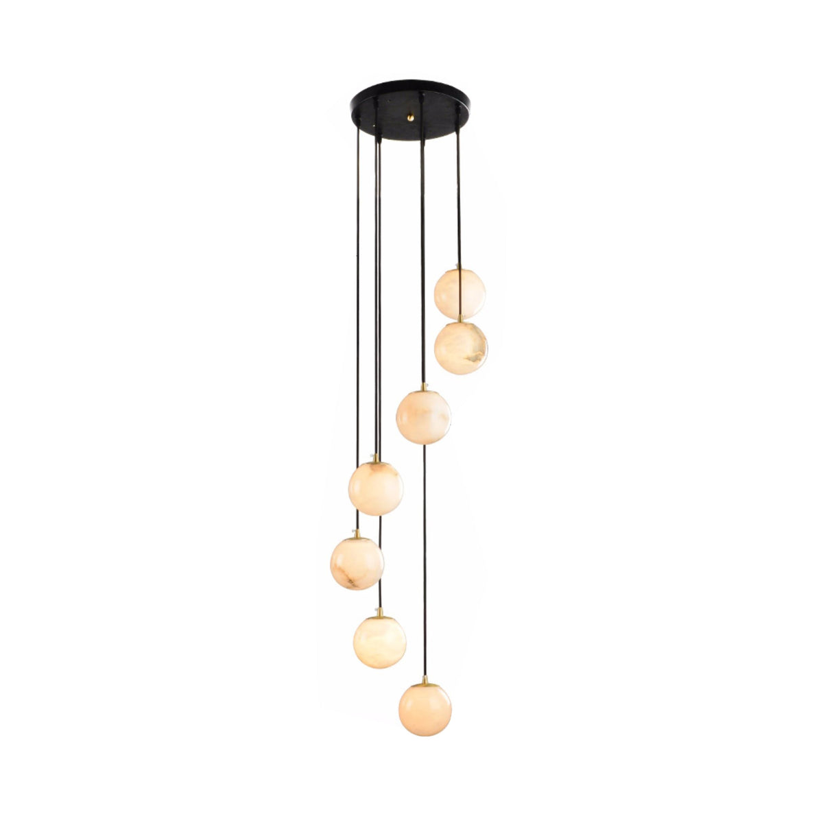 Belen Balls Modern Cluster Alabaster  Chandelier