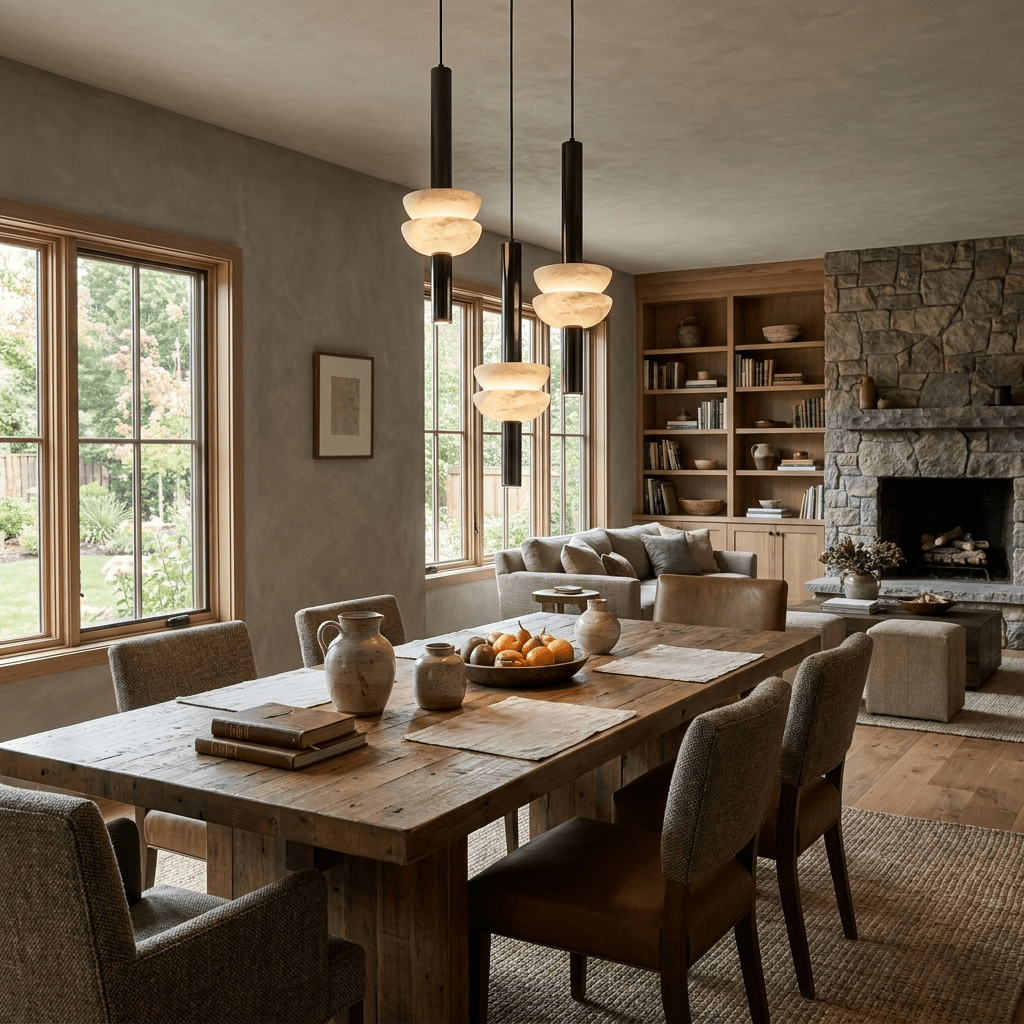 Alarion Alabaster Column Pendant Lamp