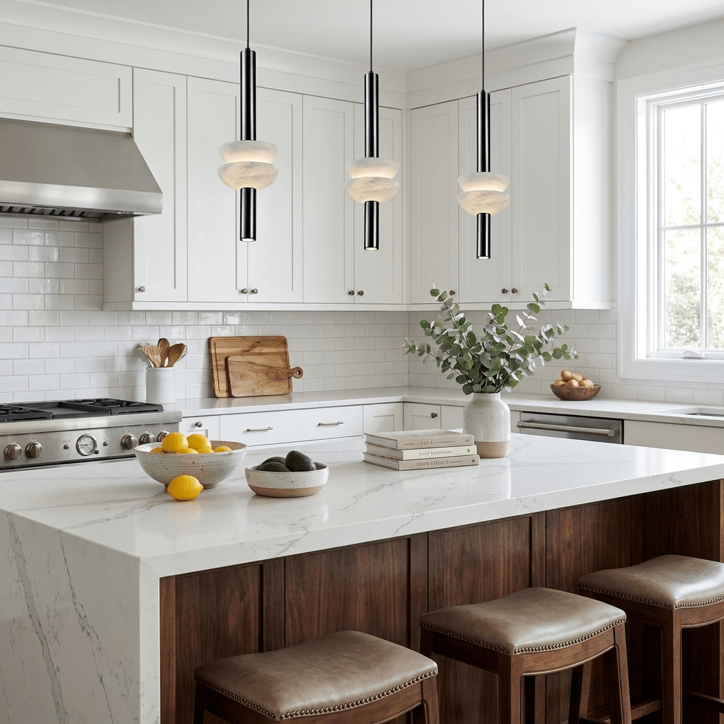 Alarion Alabaster Column Pendant Lamp