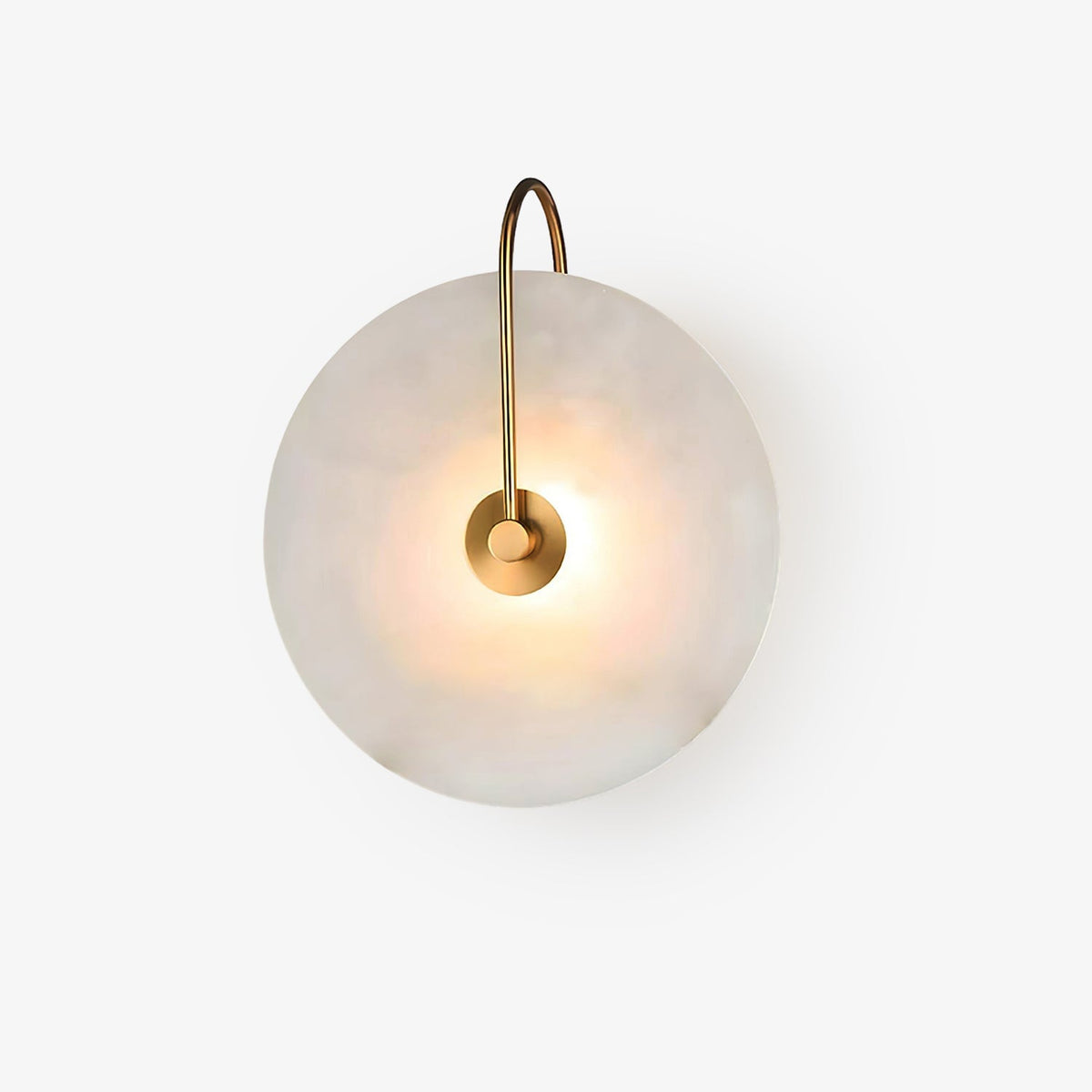 Kristy Alabaster LED Wall Lamp Round Iconic Circular-Relic Pieces