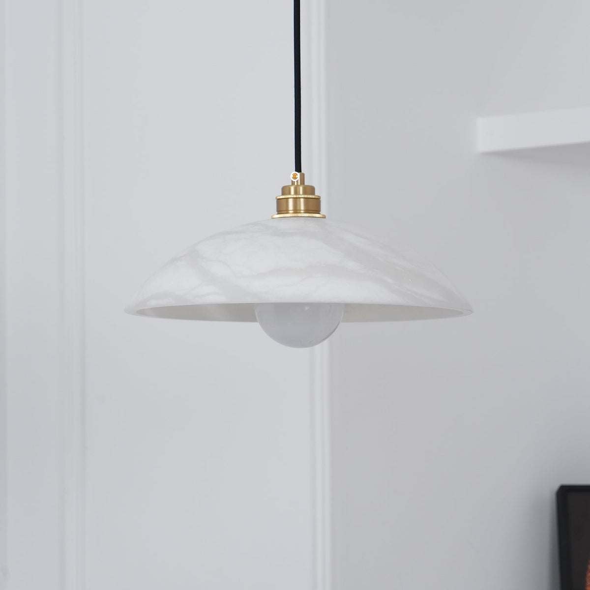 Civorus Dome Pendant Light Alabaster &Brass