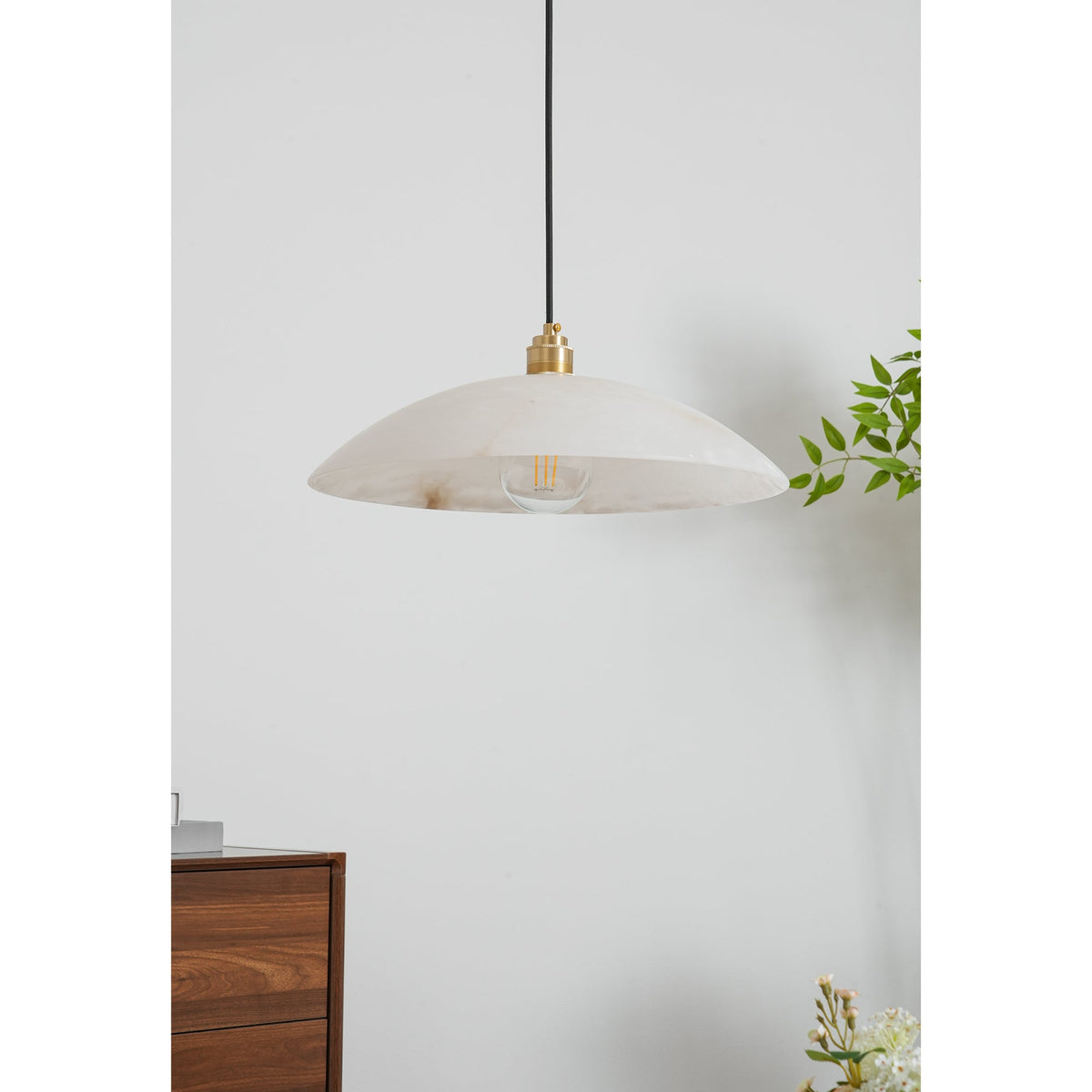 Westmere Alabaster Dome Pendant Light