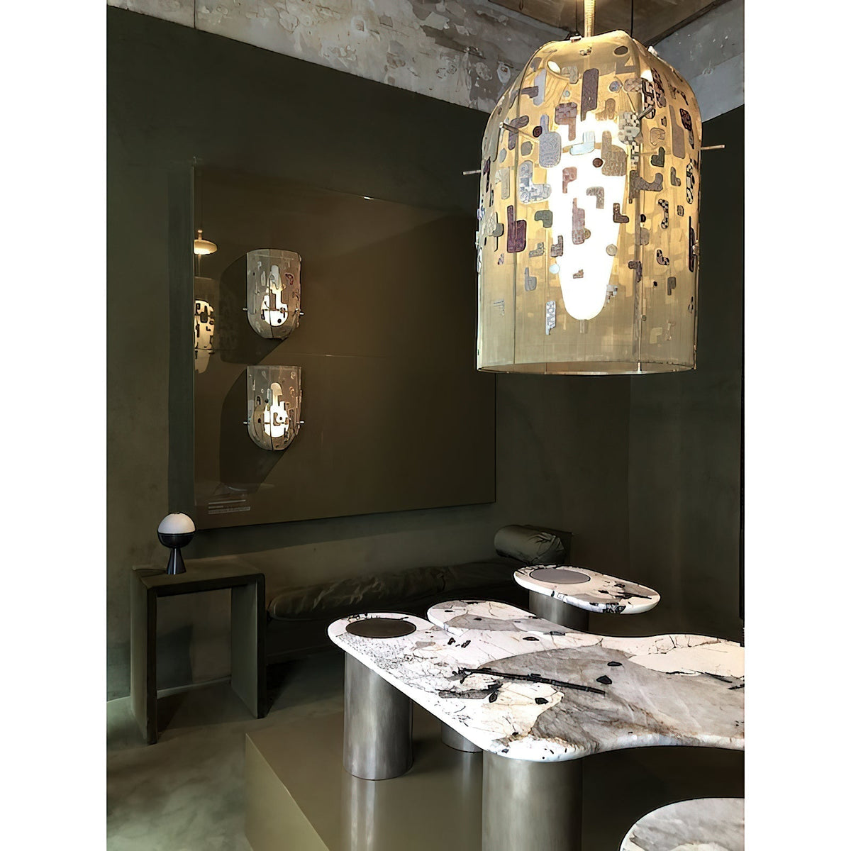 Marquessé Alabaster Embroidered Pendant Lamp