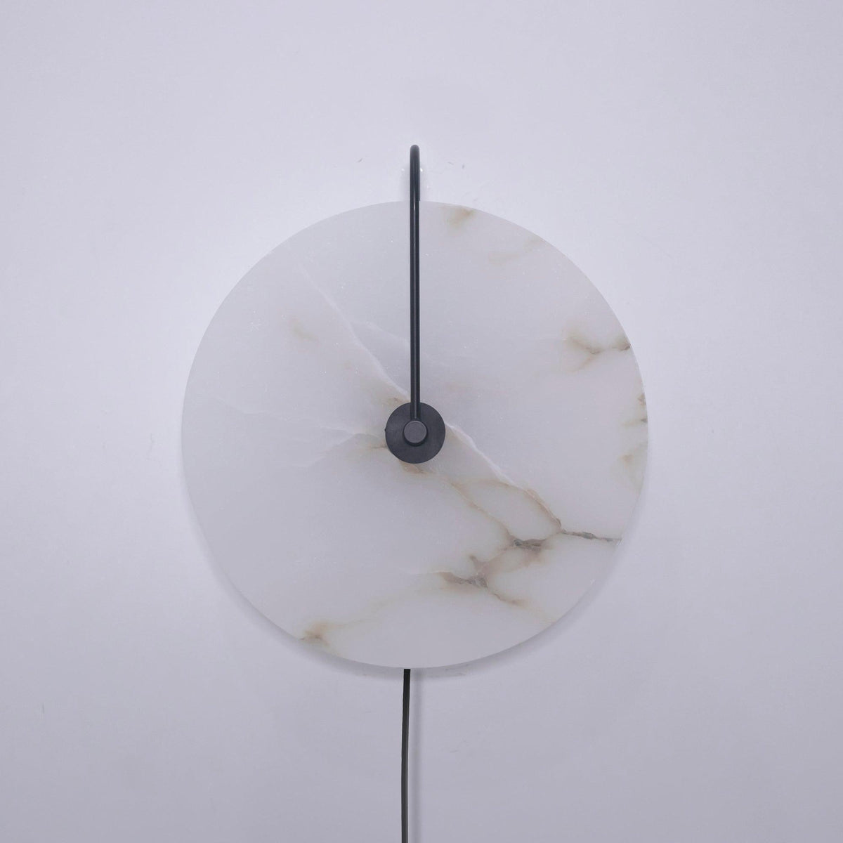 Albeaine Alabaster Globe Plug Wall Lamp