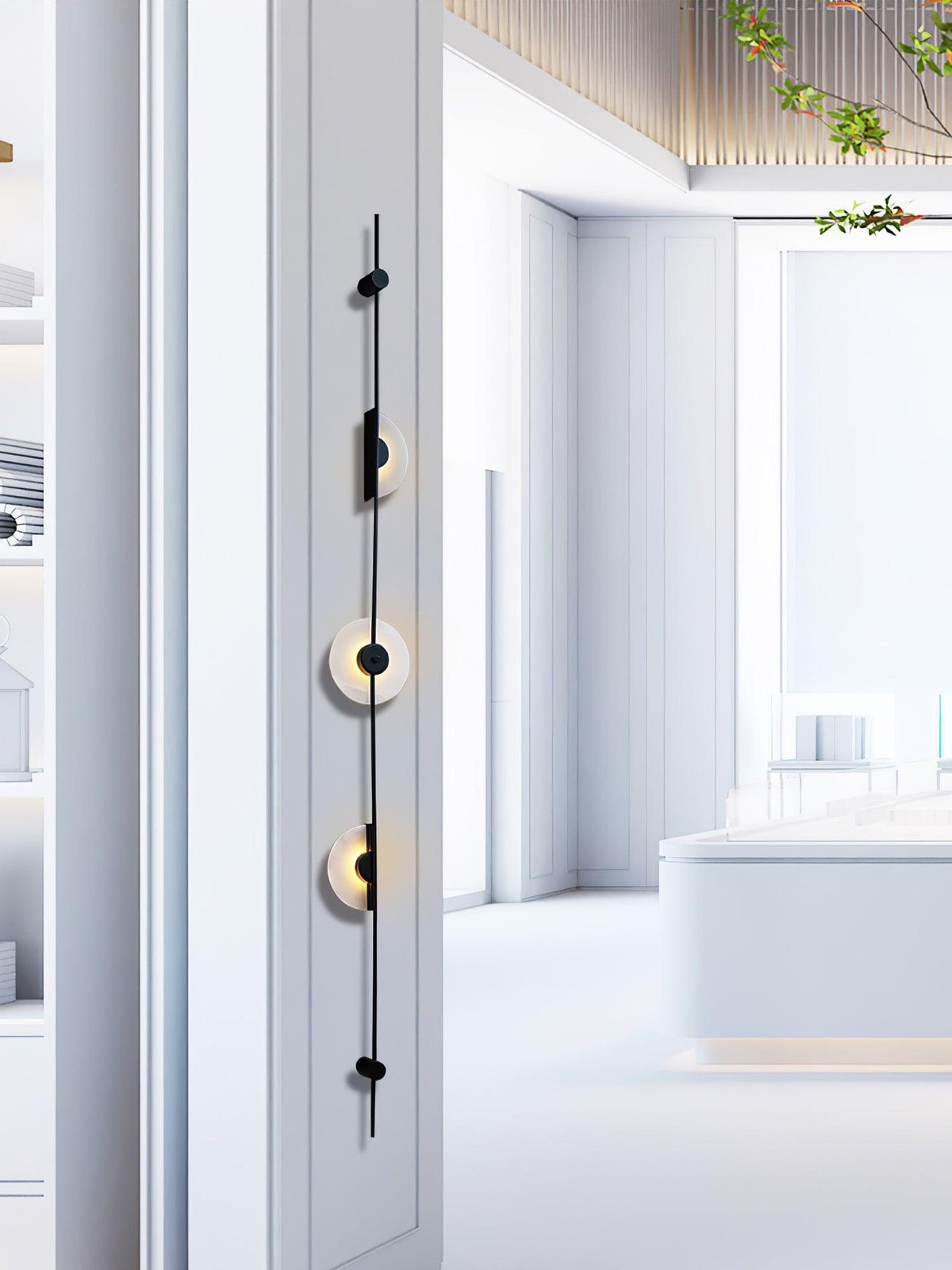 Neron Alabaster Vertical Wall Sconce