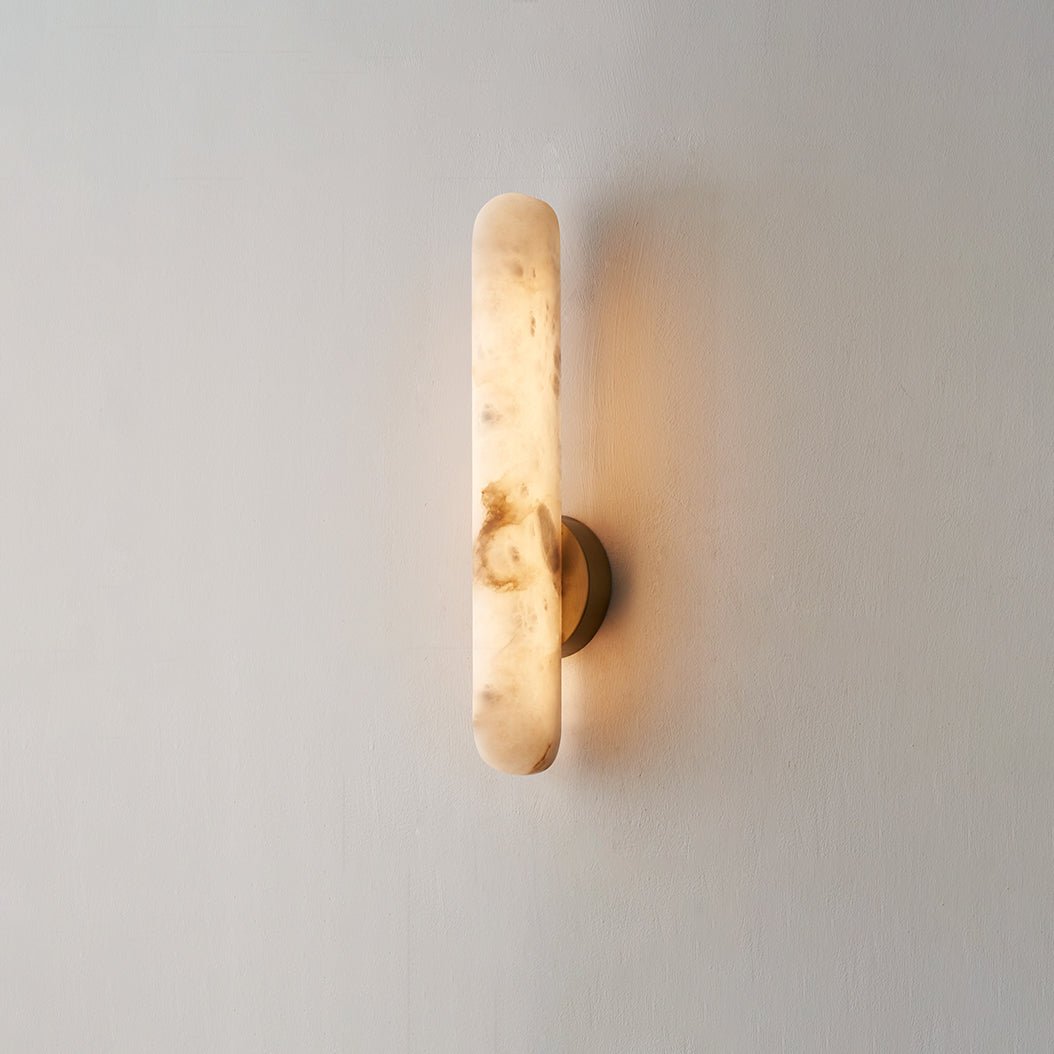 Nivoina Amber Alabaster Rod Sconce