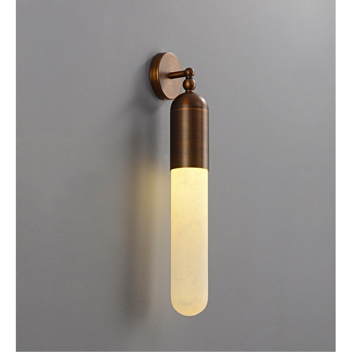 Celyn Alabaster Sculpted Tube Wall Sconce