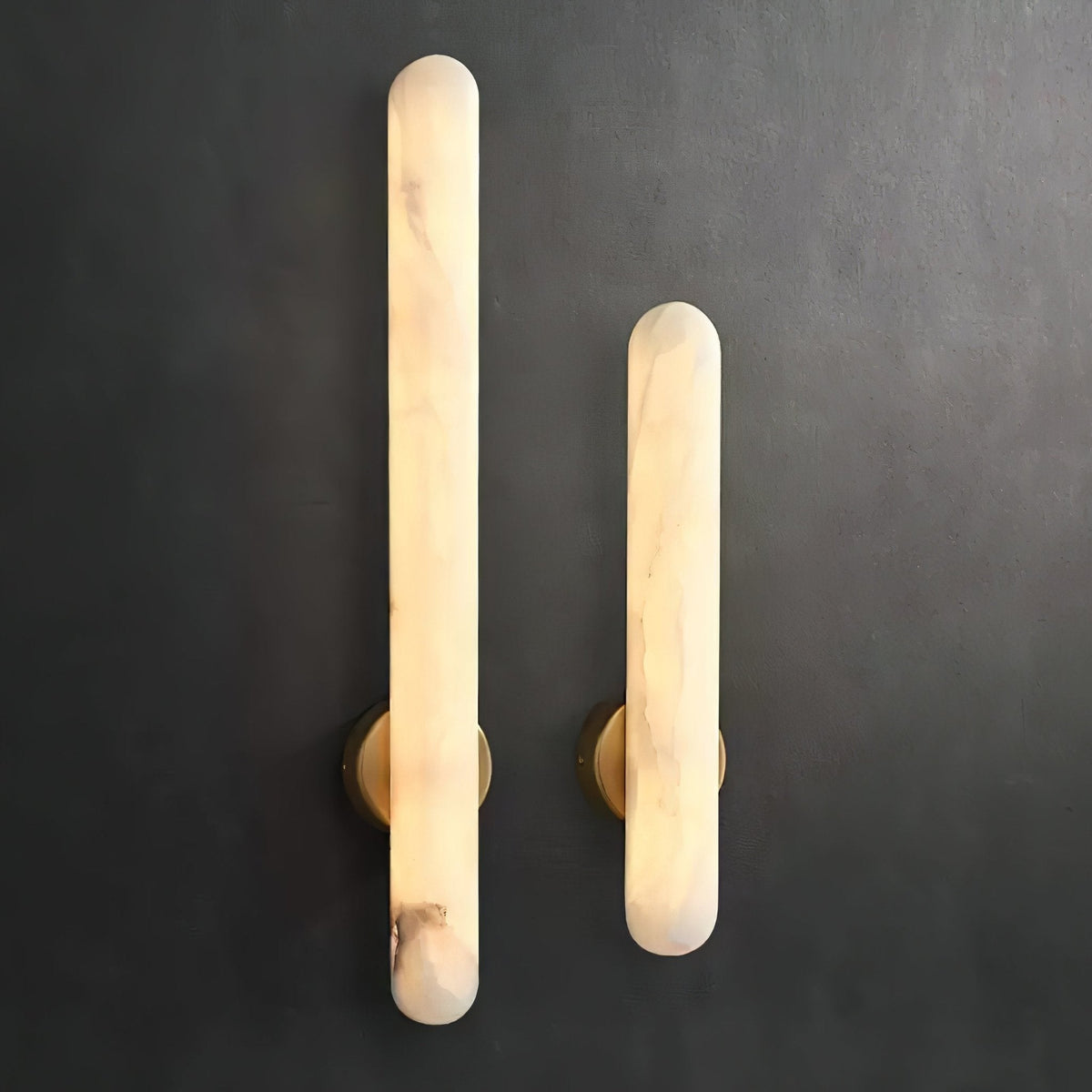 Elvenira Cylindrical Alabaster Wall Light