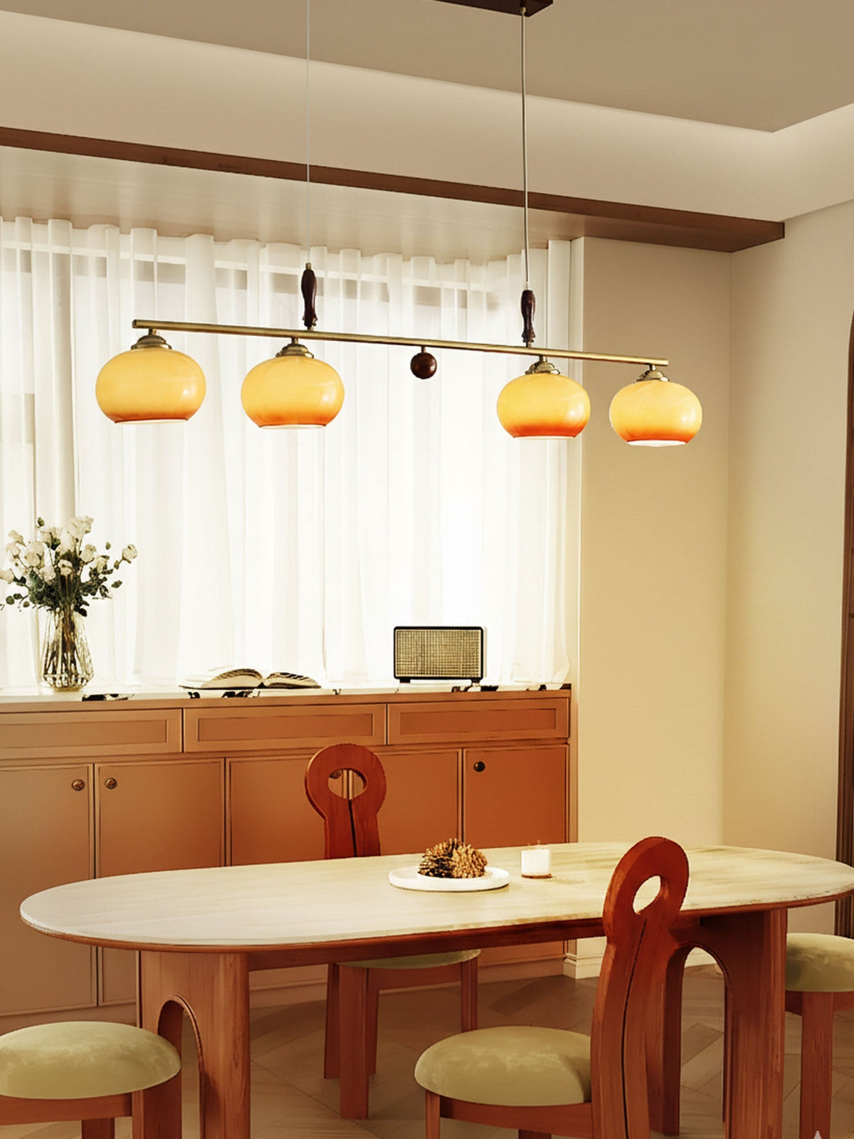Amber Trio Linear Pendant Light