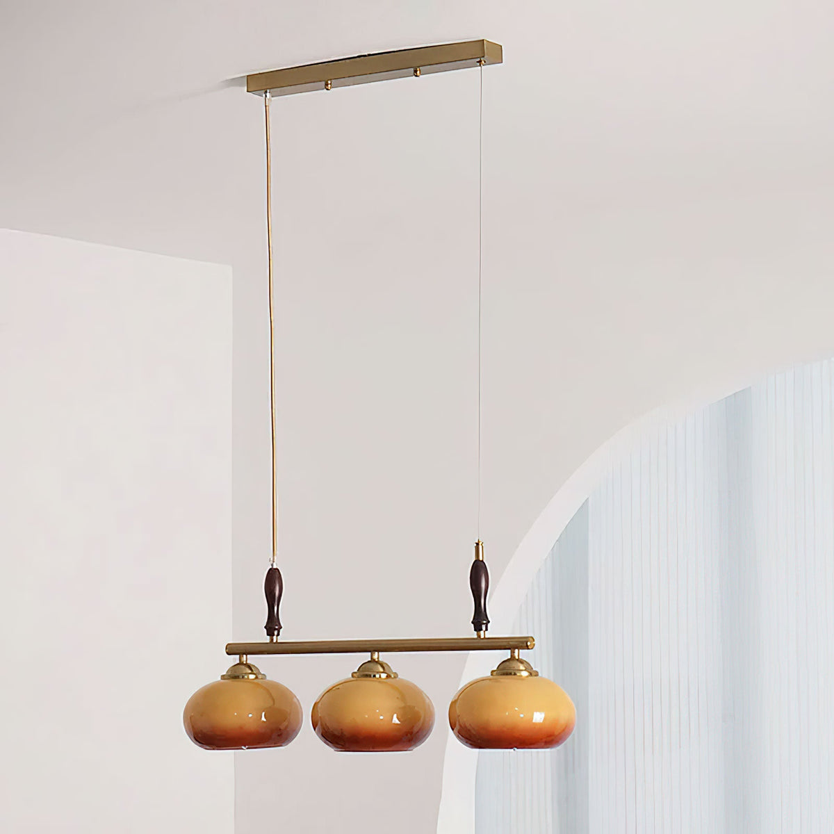 Amber Trio Linear Pendant Light