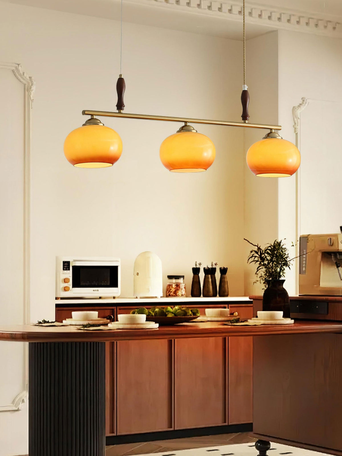 Amber Trio Linear Pendant Light