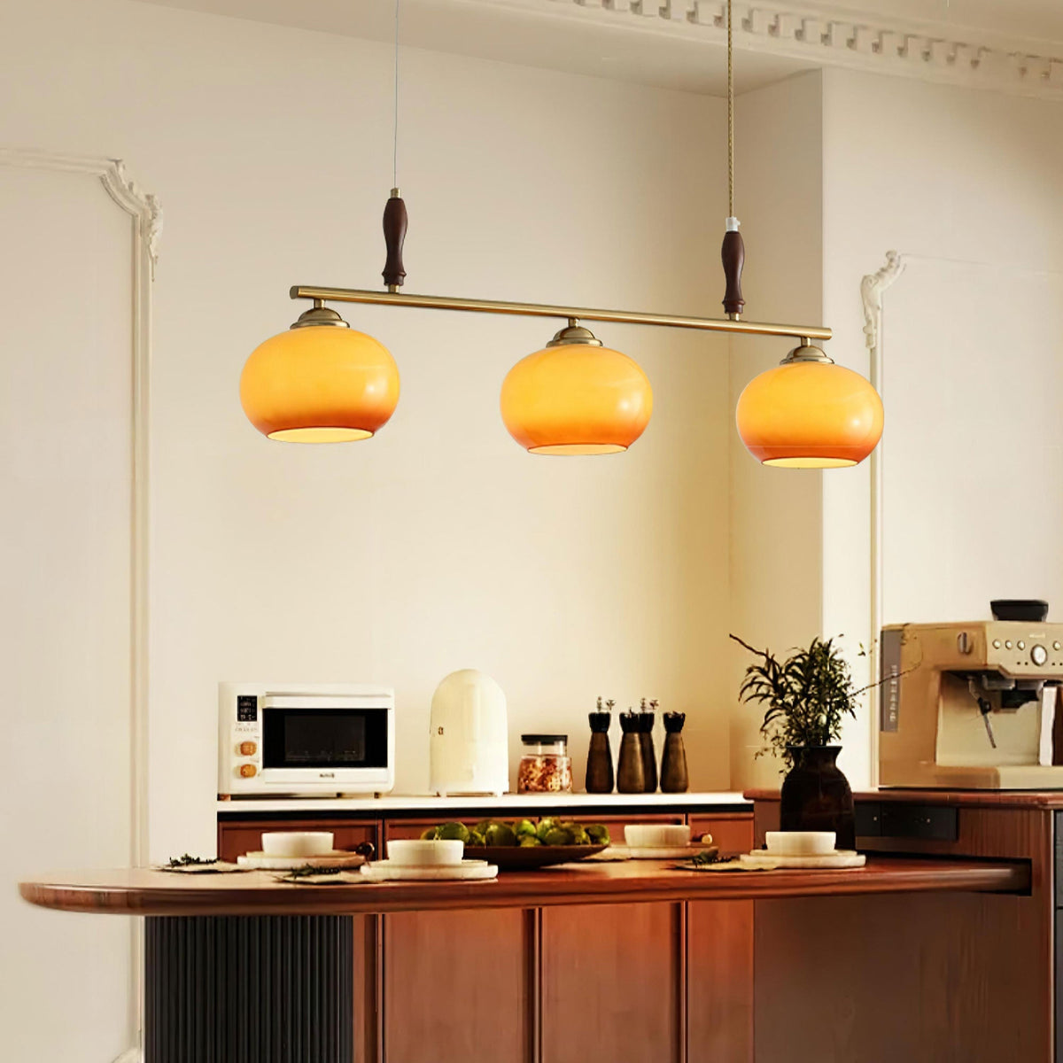 Amber Trio Linear Pendant Light