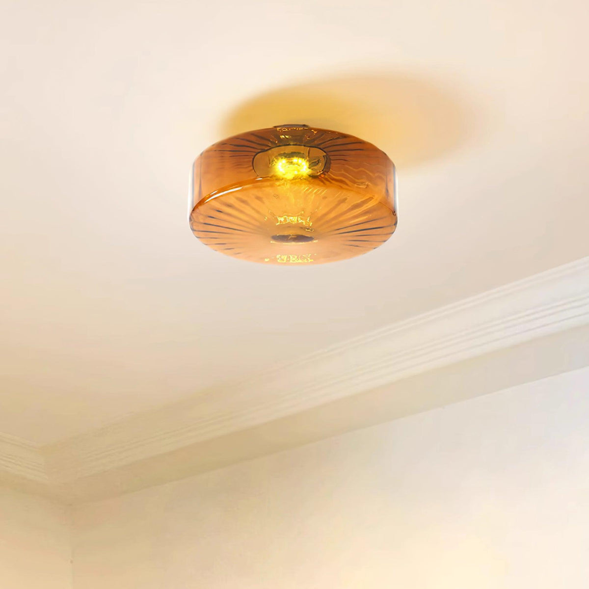 Zaboron Amber Glass Ceiling Light