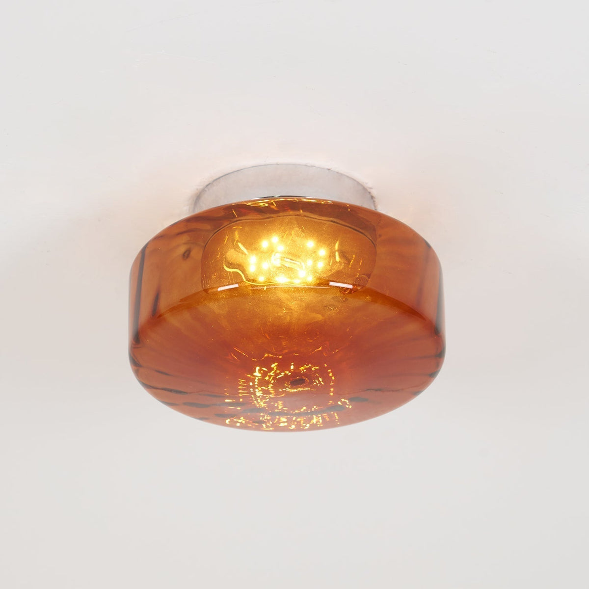 Zaboron Amber Glass Ceiling Light