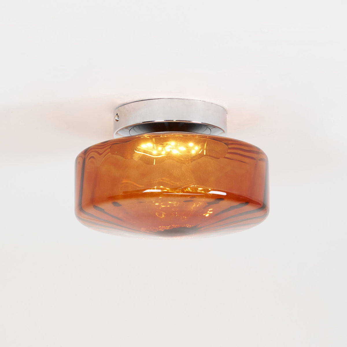 Zaboron Amber Glass Ceiling Light