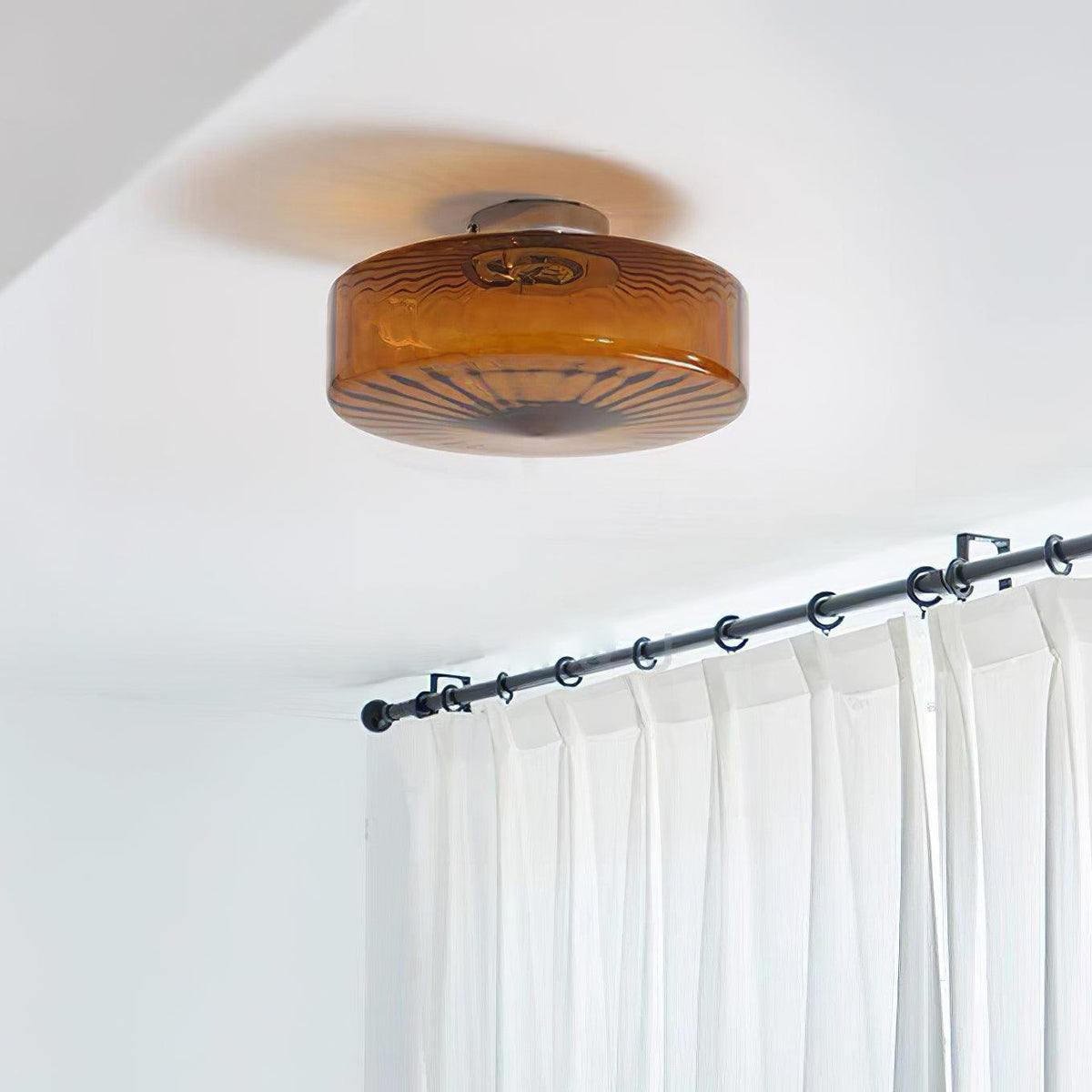 Zaboron Amber Glass Ceiling Light