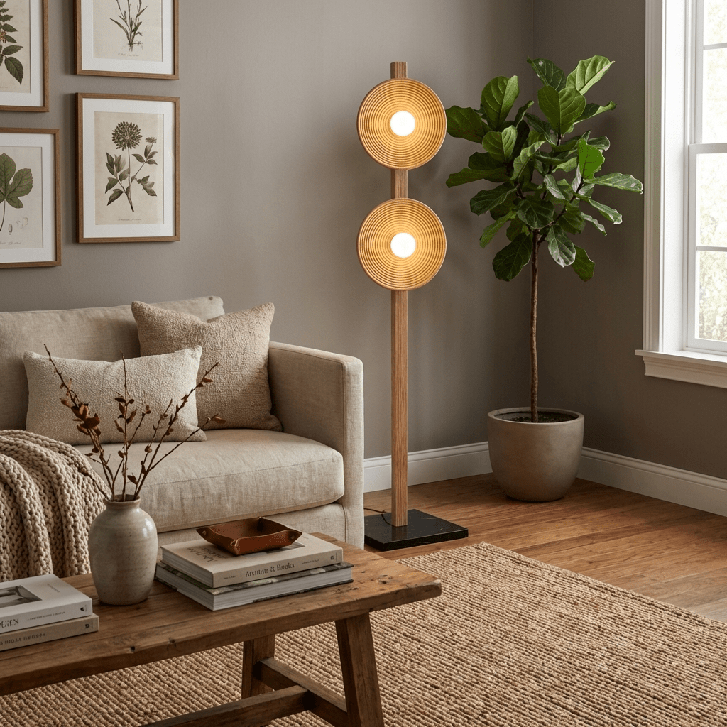Kestrelwyn Twin Disc Floor Lamp