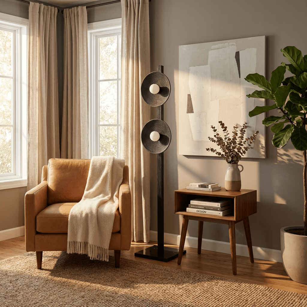 Kestrelwyn Twin Disc Floor Lamp
