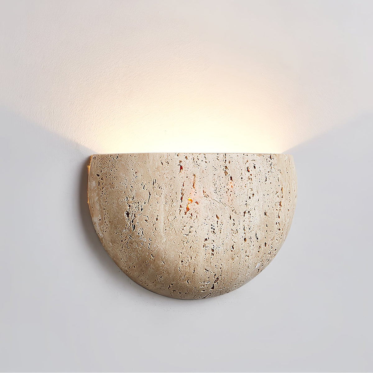 Armarel Half Moon Travertine Wall Light