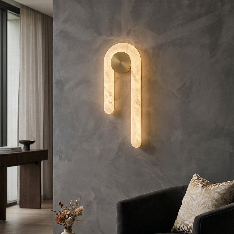 Avenuaine Loop Alabaster Wall Light
