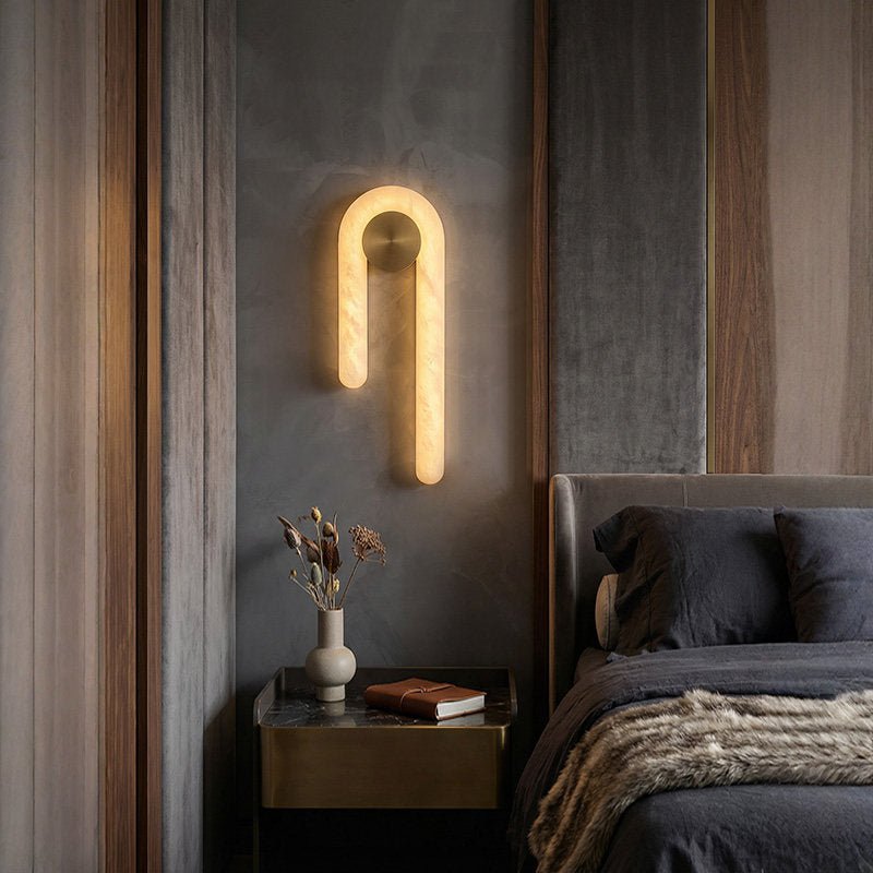 Avenuaine Loop Alabaster Wall Light