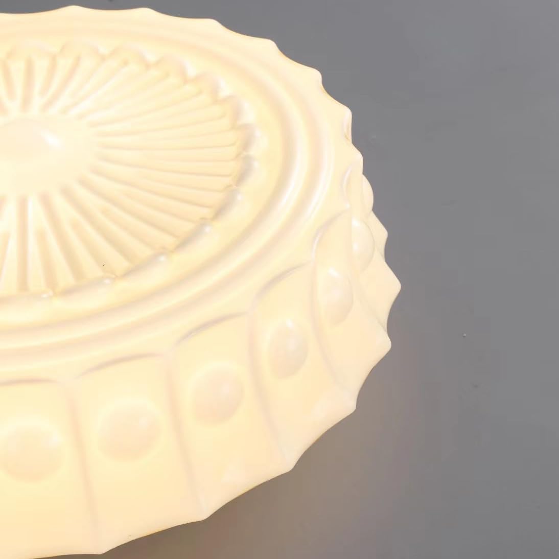Rumagus Vintage French Country Dome Pendant Light, White/Beige