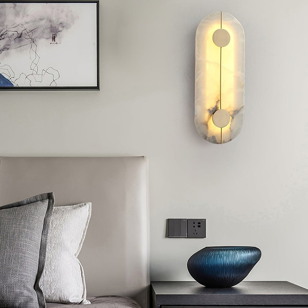 Artistic Wall Lamp Dolomite Copper Retro Flair