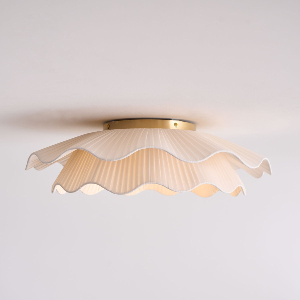 Habibel Fabric Wave Ceiling Light Brass