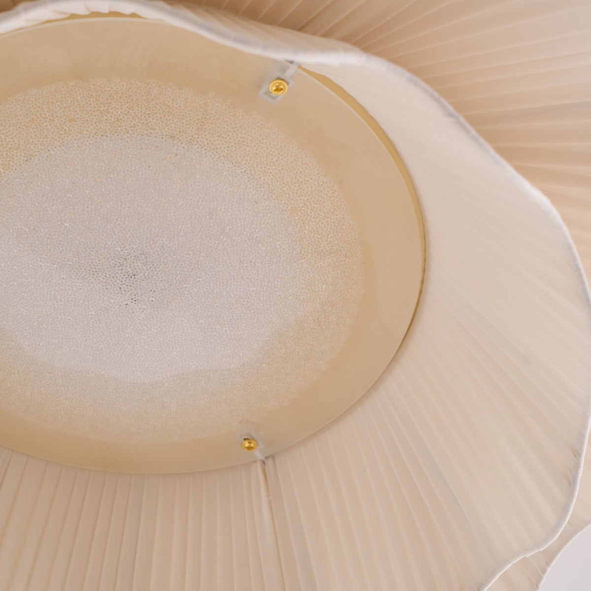 Mylirira Premium Elegance Wave Brass Fabric Ceiling Lamp