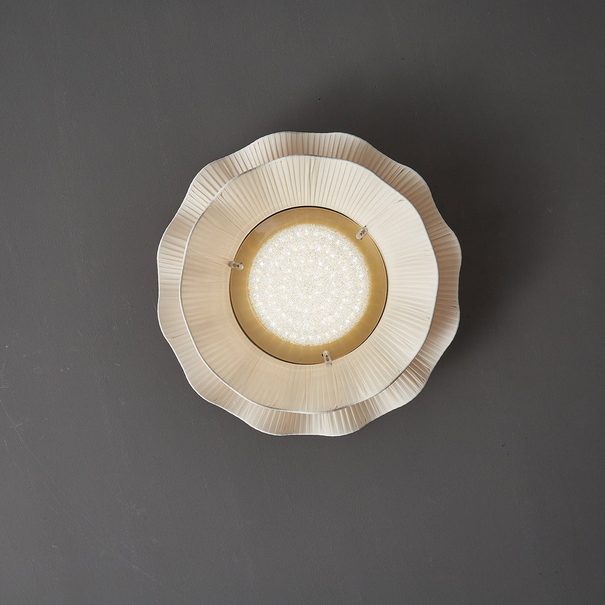 Habibel Fabric Wave Ceiling Light Brass