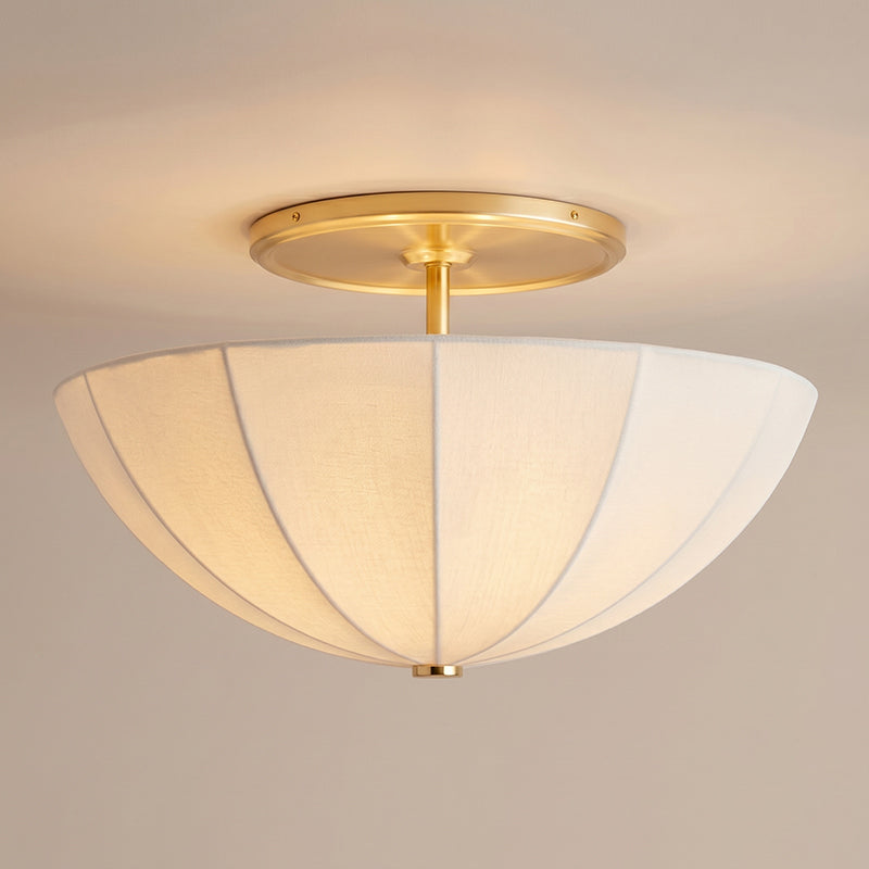 Renaia Pleated Semi-Flush Mount Ceiling Light
